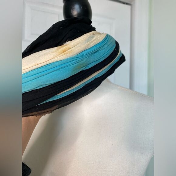 1930s Vintage Artisan Silk Swirl Hat Schiaparelli Style Craftmanship